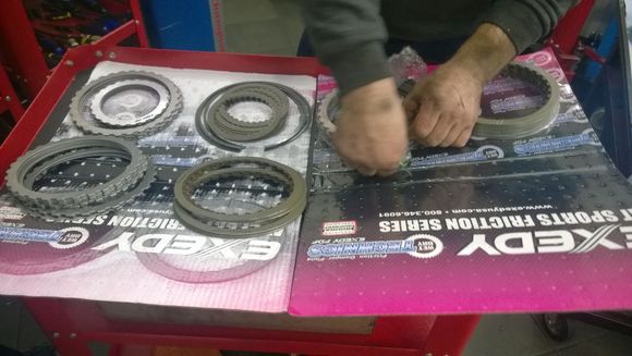 Exedy frictions and steels getting ready to go in