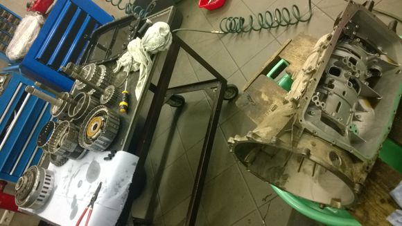 all taken apart, in preparation for the upgrade