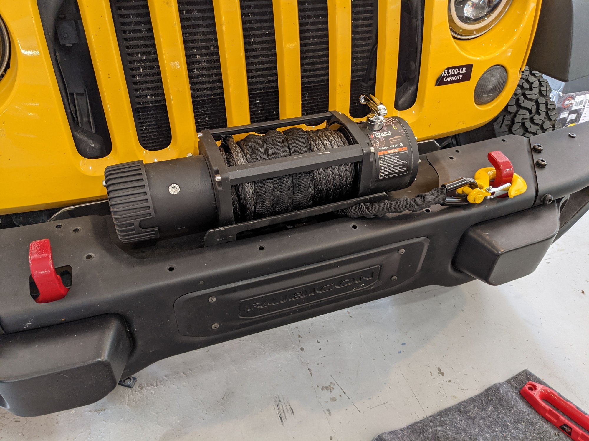 Winch install in 2015 JK Hard Rock The top destination