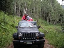 My friend Shana and I on Bruce in Telluride (when he was still stock)