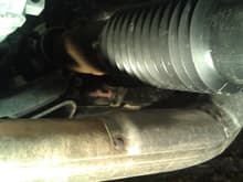 No rubbing on exhaust at full flex.