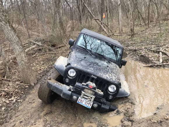 Took my buddy off-roading for the first time ever in early spring.   

He panicked when we got stuck.  Told him that was kinda sorta part of the fun.   

Plus a great opportunity to teach him about winching.  