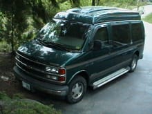 the van/shagwaggon. 9mpg, but sooo big

i changed the apperance of the behemoth, after two years of primary vehicle/jr.-senior year of hs it took a new face. it currently has a few pounds of body missing, a rotten fuel pump and a permanent weed stank