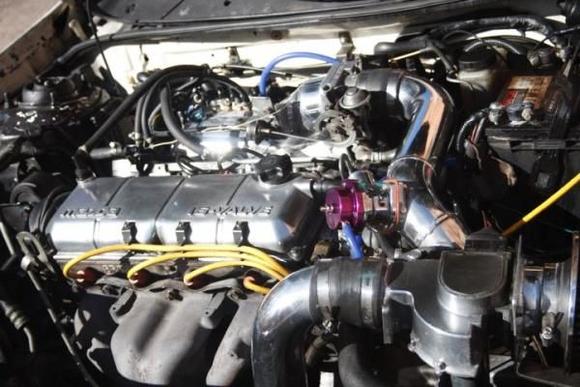 all 3'' aluminum mandrel bent charge pipe , greddy rs bov. custom intake with 6'' plenum , greddy rebic 6 stand alone sequential fuel injection, full 3'' exhaust, reddy stageII 6-puck clutch.