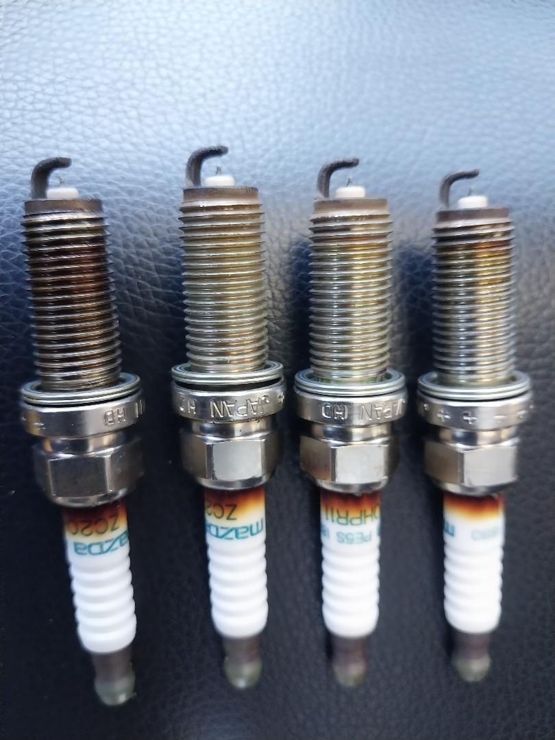 The old spark plugs.  Not too terrible for the mileage on them.  Glad I did not wait until 70k, though.