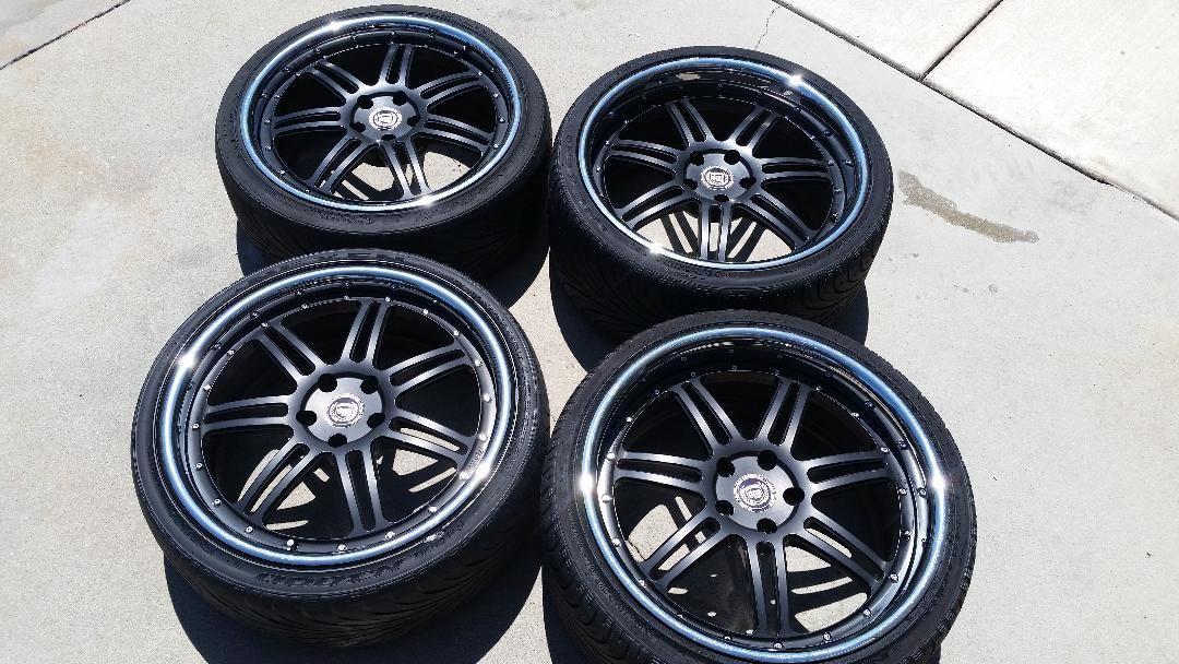 Wheels and Tires/Axles - Forged 3 piece DPE wheels and tires 10 x19 8x19 staggered *PICK UP ONLY LONG BEACH CA - Used - Long Beach, CA 90808, United States