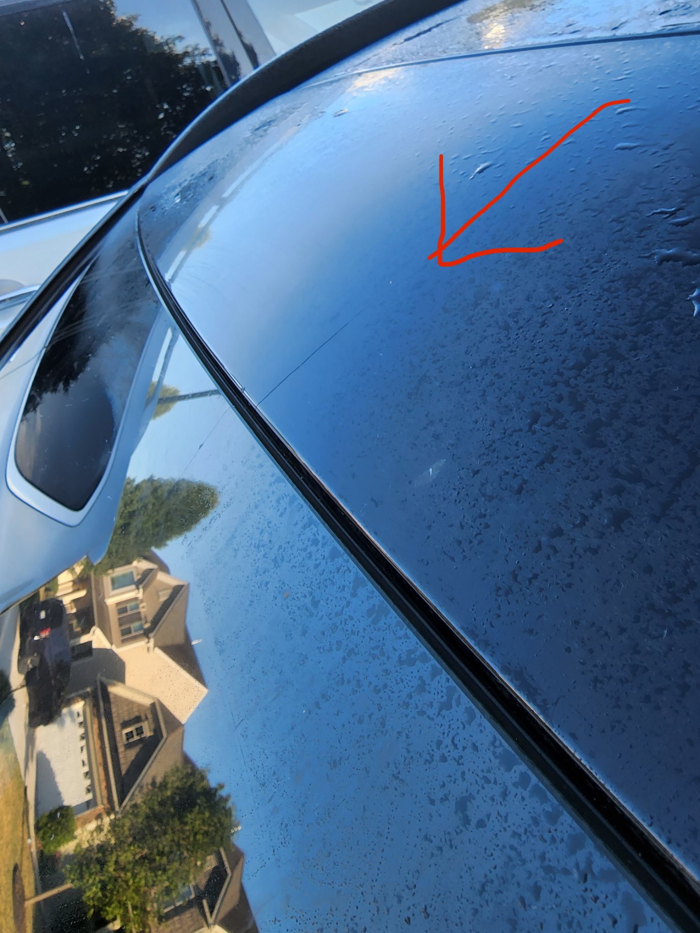 Cracked glass roof panel between windshield and sunroof - MBWorld.org ...