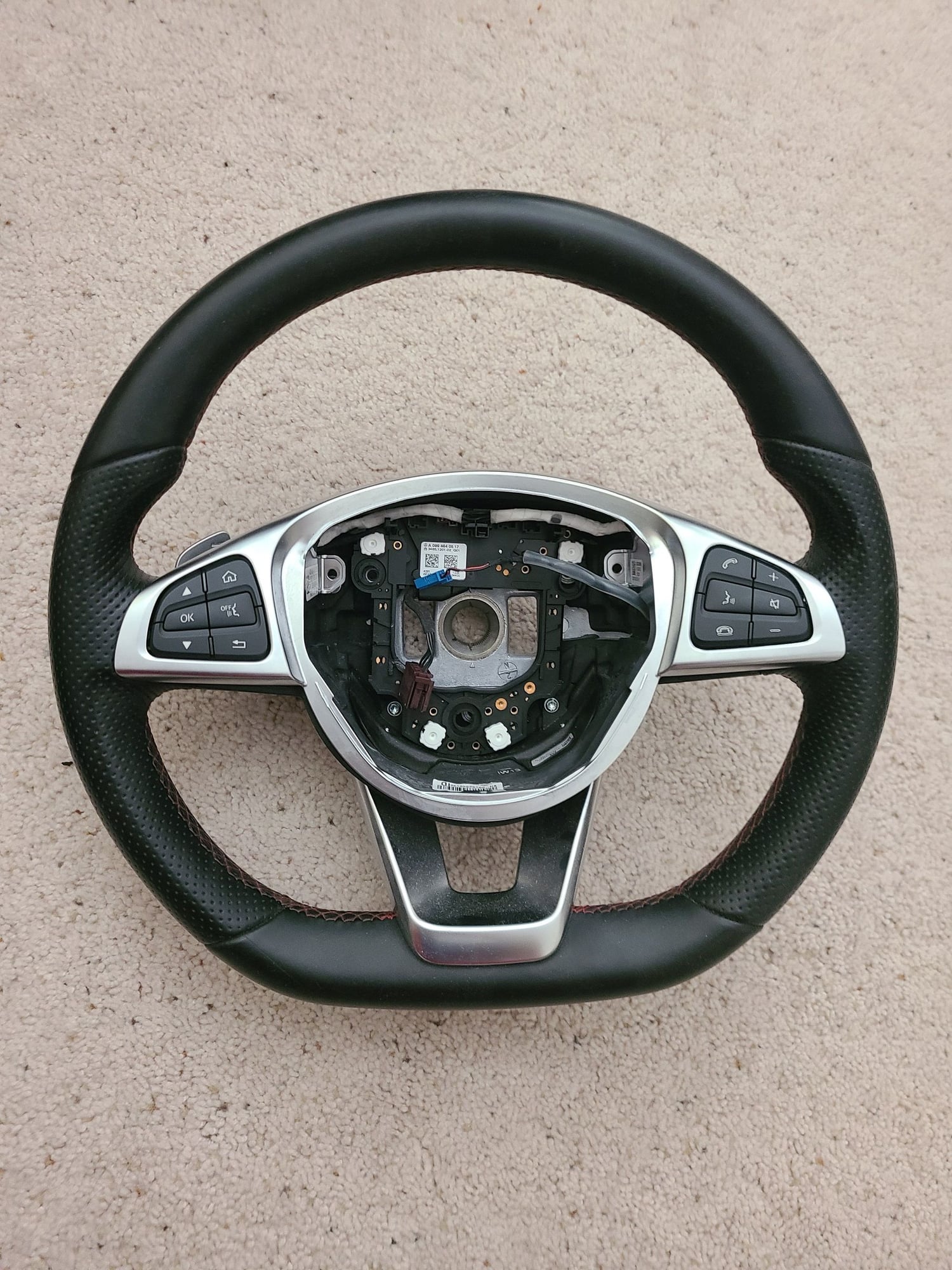 Interior/Upholstery - FS: Sport Steering wheel, red stitching W205 - Used - 2016 to 2018 Mercedes-Benz C450 AMG - Kennewick, WA 99336, United States