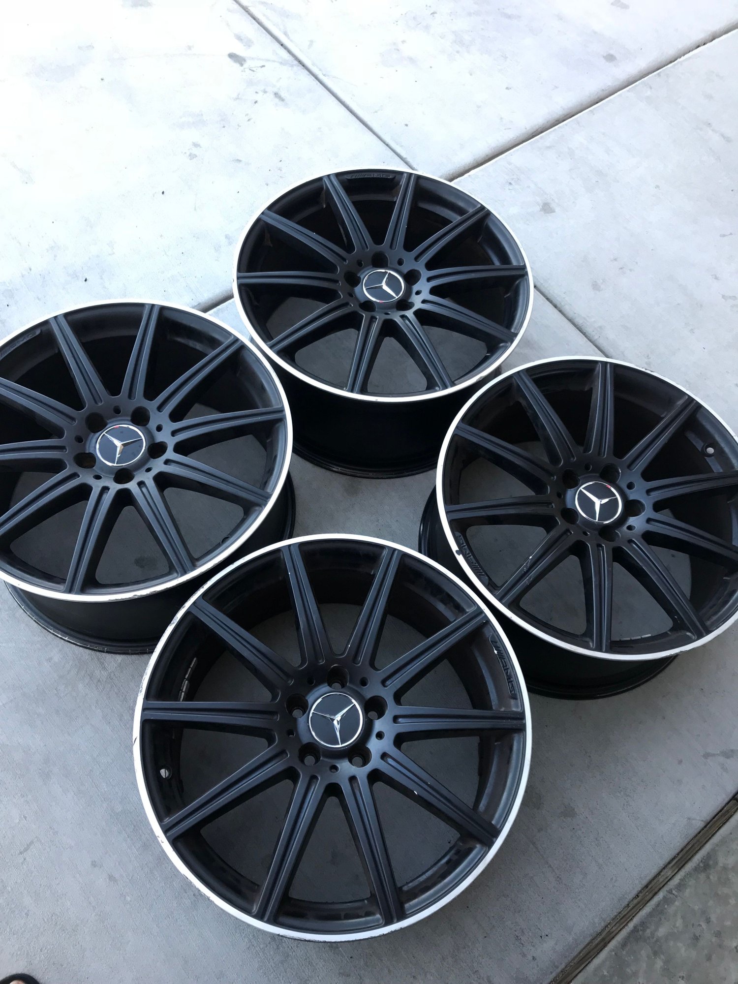 Wheels and Tires/Axles - E63s AMG W212 Satin Black Wheels - Used - 2014 to 2016 Mercedes-Benz E63 AMG S - Palm Springs, CA 92240, United States