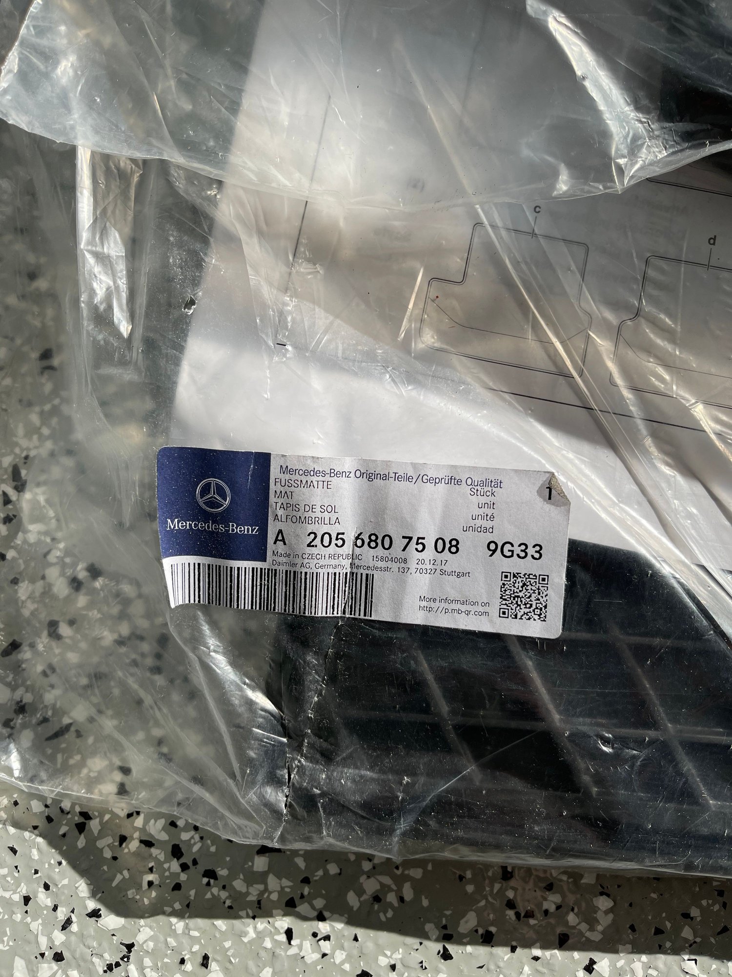 Interior/Upholstery - Mercedes-Benz W205 C-Class Sedan OEM All Season Rubber Floor Mat Set BLACK - New - 2015 to 2020 Mercedes-Benz C63 AMG S - Del Mar, CA 92014, United States