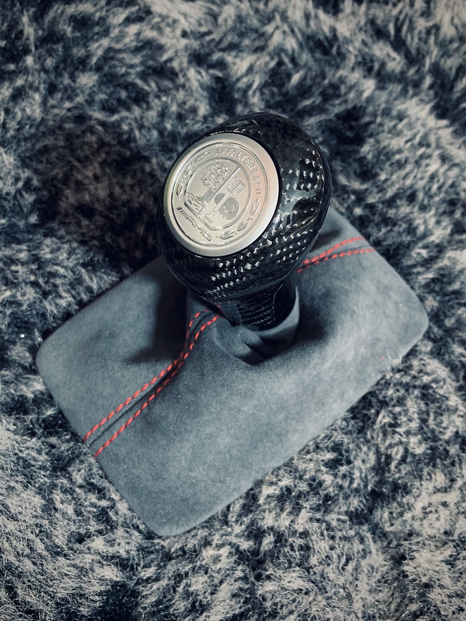 Interior/Upholstery - FS: CF gear shifter with GOLD AMG crest, gold stitching & deep black alcantara - New - All Years Mercedes-Benz C63 AMG - All Years Mercedes-Benz E63 AMG - All Years Mercedes-Benz CLS55 AMG - Kolobrzeg, Poland