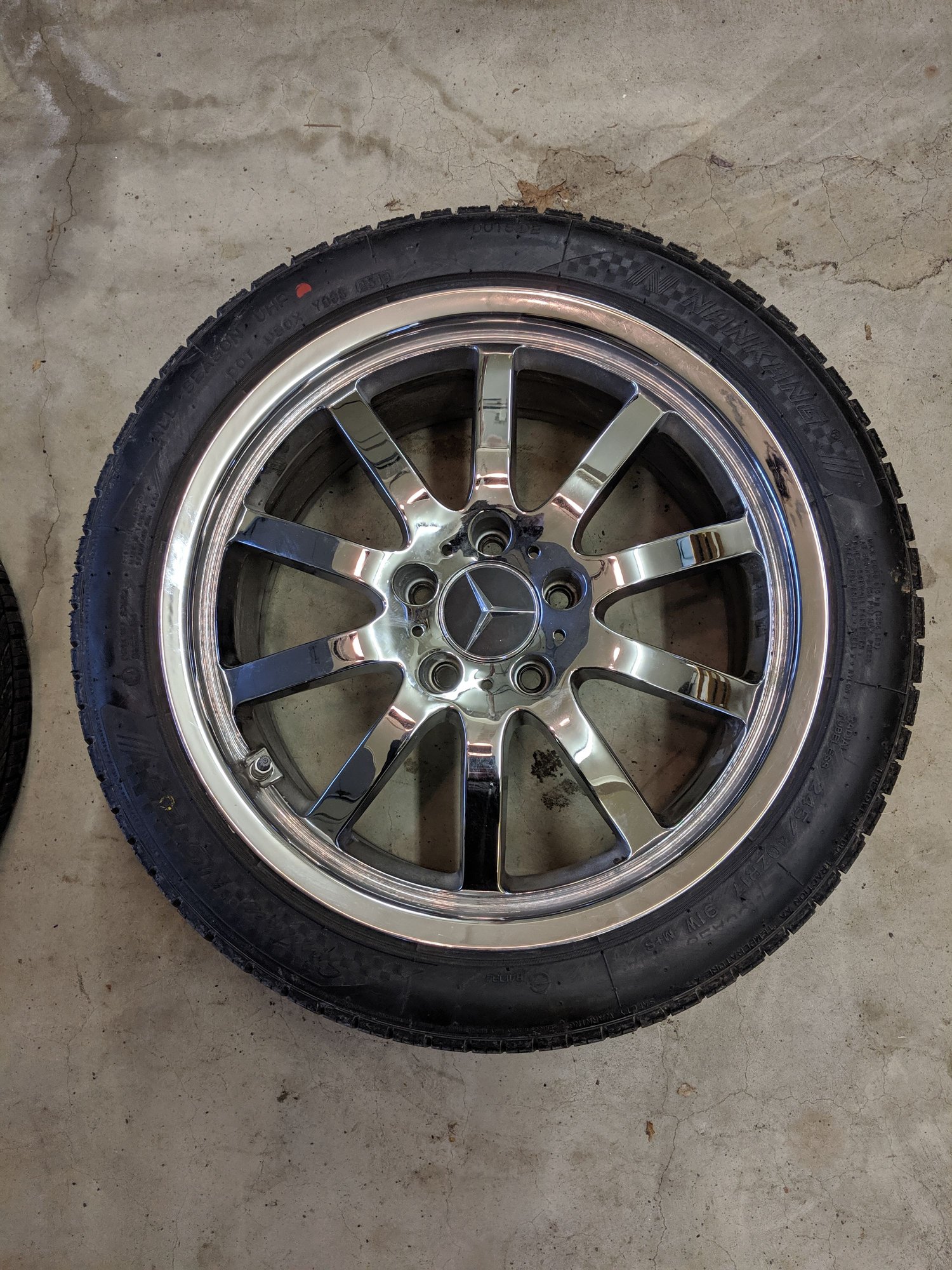 Wheels and Tires/Axles - Mandrus Wilhelm 17x8 Chrome Wheels with Nanking NS-25 Tires and TPMS - W209 - Used - All Years Mercedes-Benz CLK350 - Flemington, NJ 08822, United States