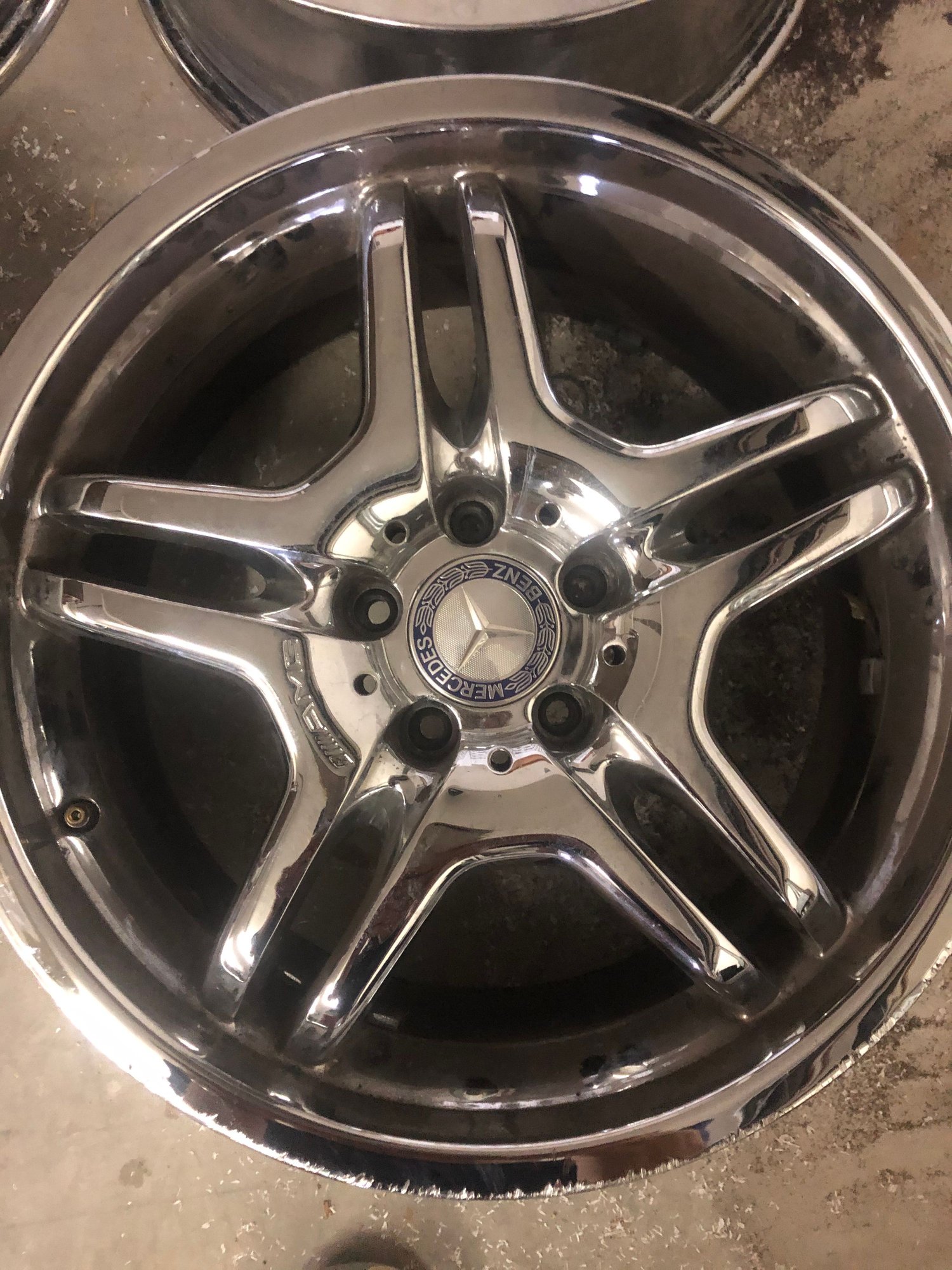 Wheels and Tires/Axles - AMG Double 5 Spoke Chrome Wheel Set off 2009 CLK - Used - 2006 to 2009 Mercedes-Benz CLK550 - Fort Lauderdale, FL 33304, United States