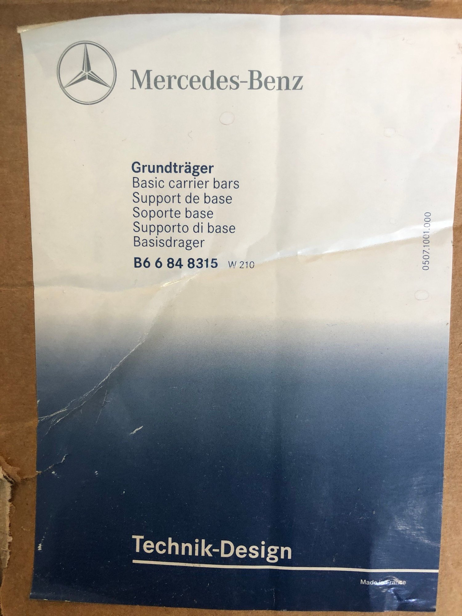 Accessories - Original Mercedes W210 Alu-style basic carrier roof bars - Used - 1996 to 2003 Mercedes-Benz E300 - San Francisco, CA 94127, United States