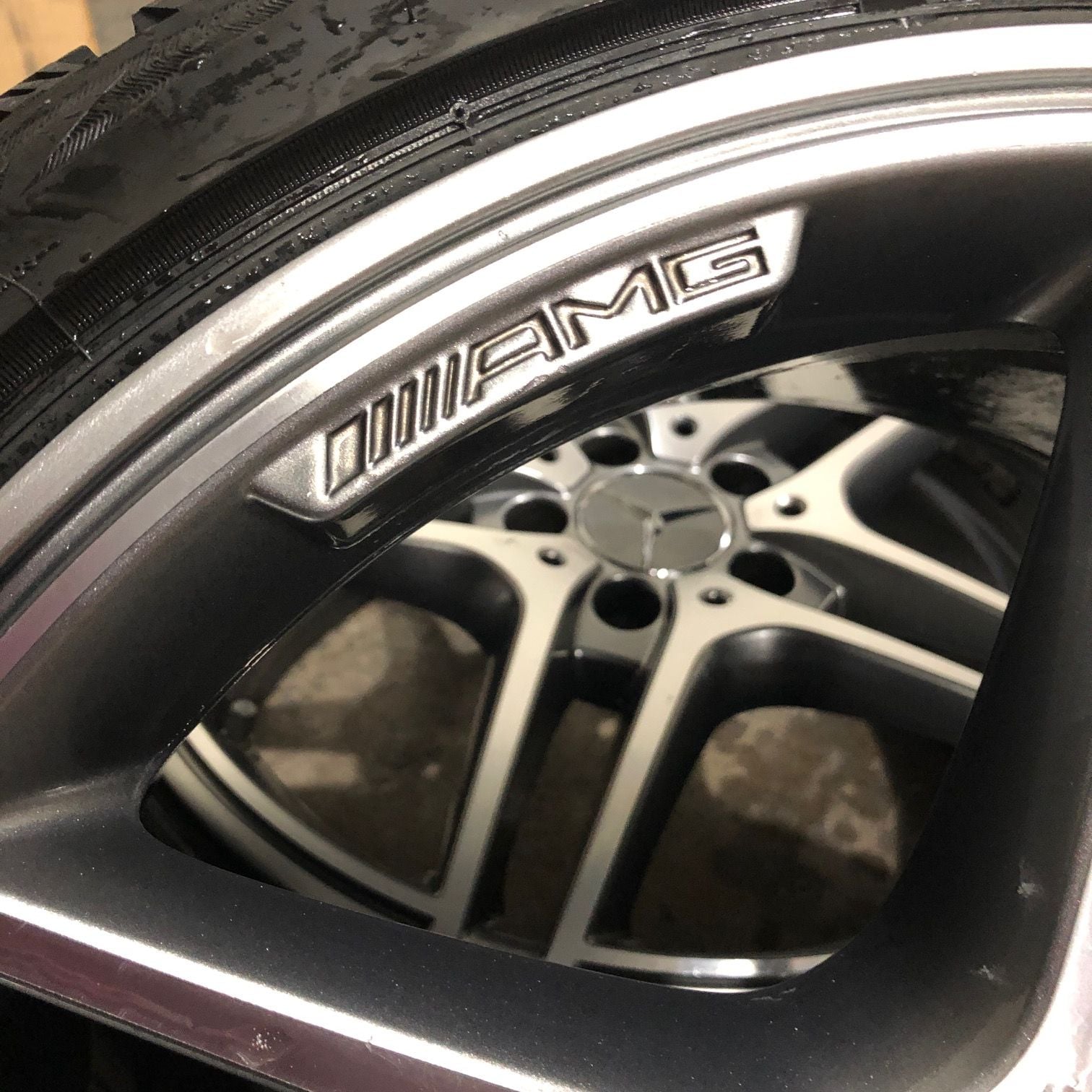 Wheels and Tires/Axles - W204 Mercedes Benz Wheels AMG & Blizzak LM60 Run Flat Winter Tires 235/40/18 - Used - 2008 to 2014 Mercedes-Benz C63 AMG - Enfield, CT 06083, United States