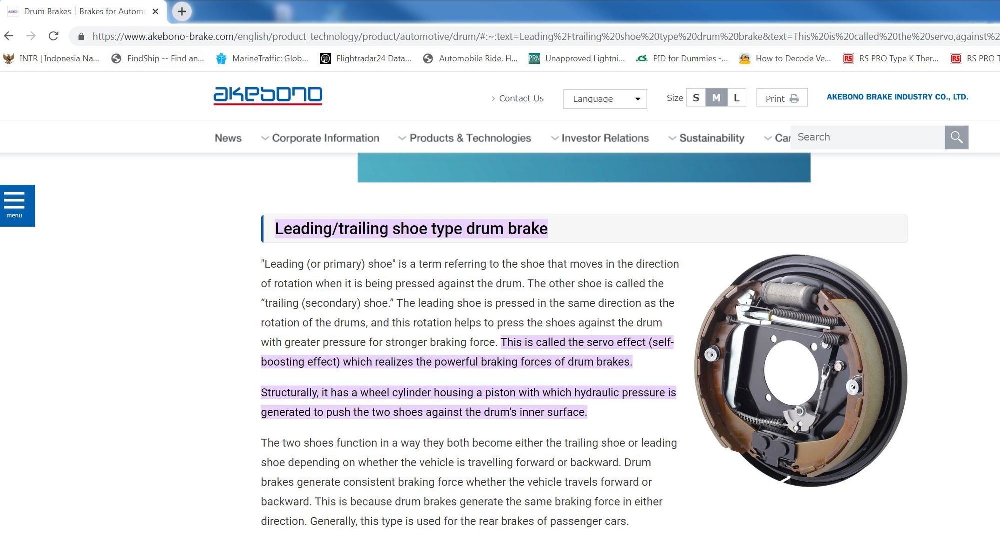 Parking Brake Drum type Servo Effect Forums