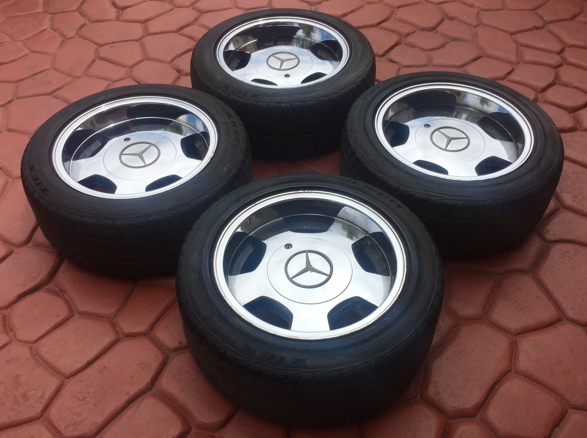 Wheels and Tires/Axles - Rare Progressive 16x8 Mercedes Deep Dish Wheels & Tires - Used - 1982 to 1993 Mercedes-Benz 190E - Los Angeles, CA 91307, United States