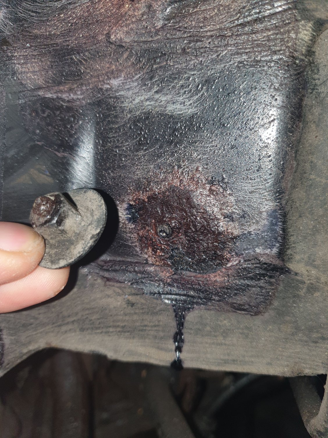 broken bolt/nut between rear fender and cover