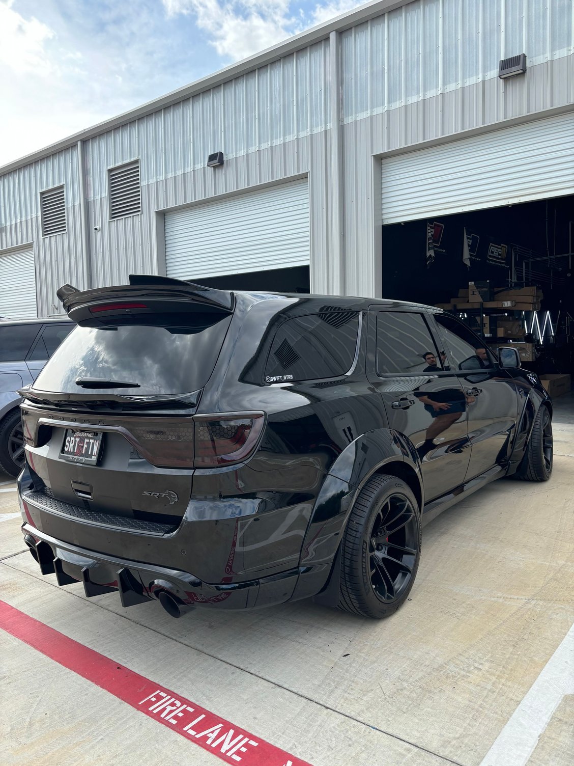 Rear roof and Mid Sarona wings, wide SRT wheels tires, GTHaus full catback, AFE CF intake, too much to list