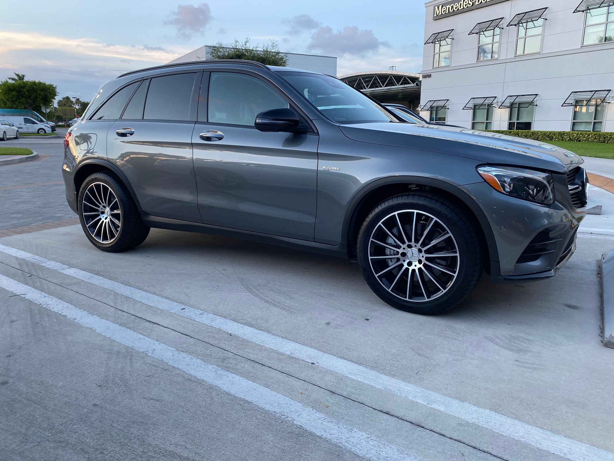 2019 Mercedes-Benz GLC43 AMG - BRAND NEW 2019 AMG GLC43 for lease transfer - $840/mo - ONLY ~800 miles on the clock! - Used - VIN WDC0G6EB3KF641100 - 805 Miles - 6 cyl - AWD - Automatic - SUV - Gray - Miami, FL 33189, United States