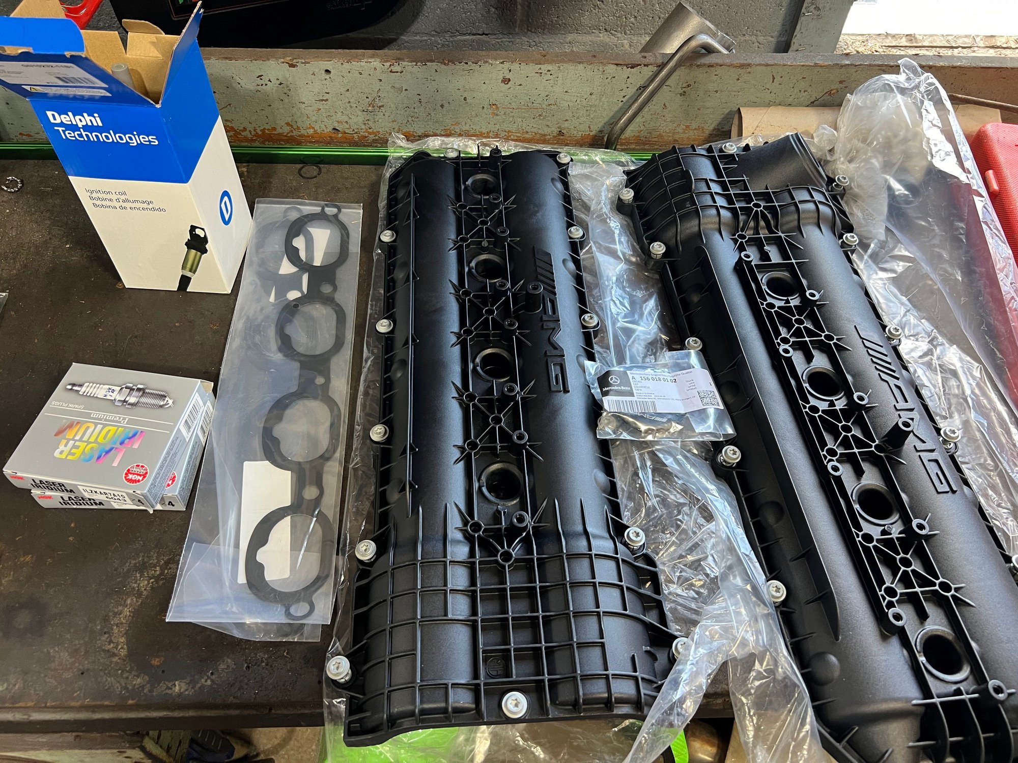New MB valve covers, plugs, and coil pack.  