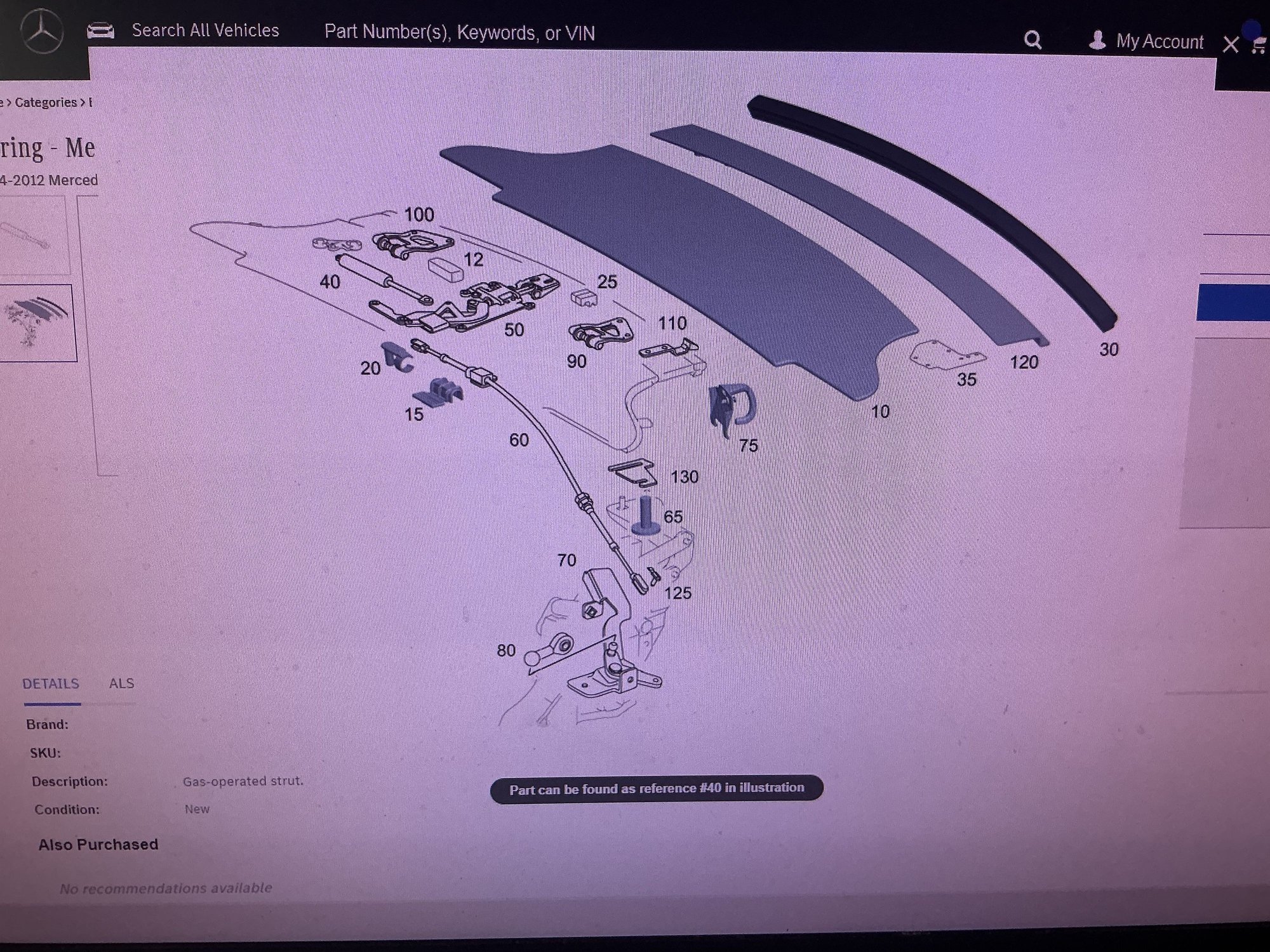 Part number 40 in this diagram is Mercedes parts number 230�790�00�79