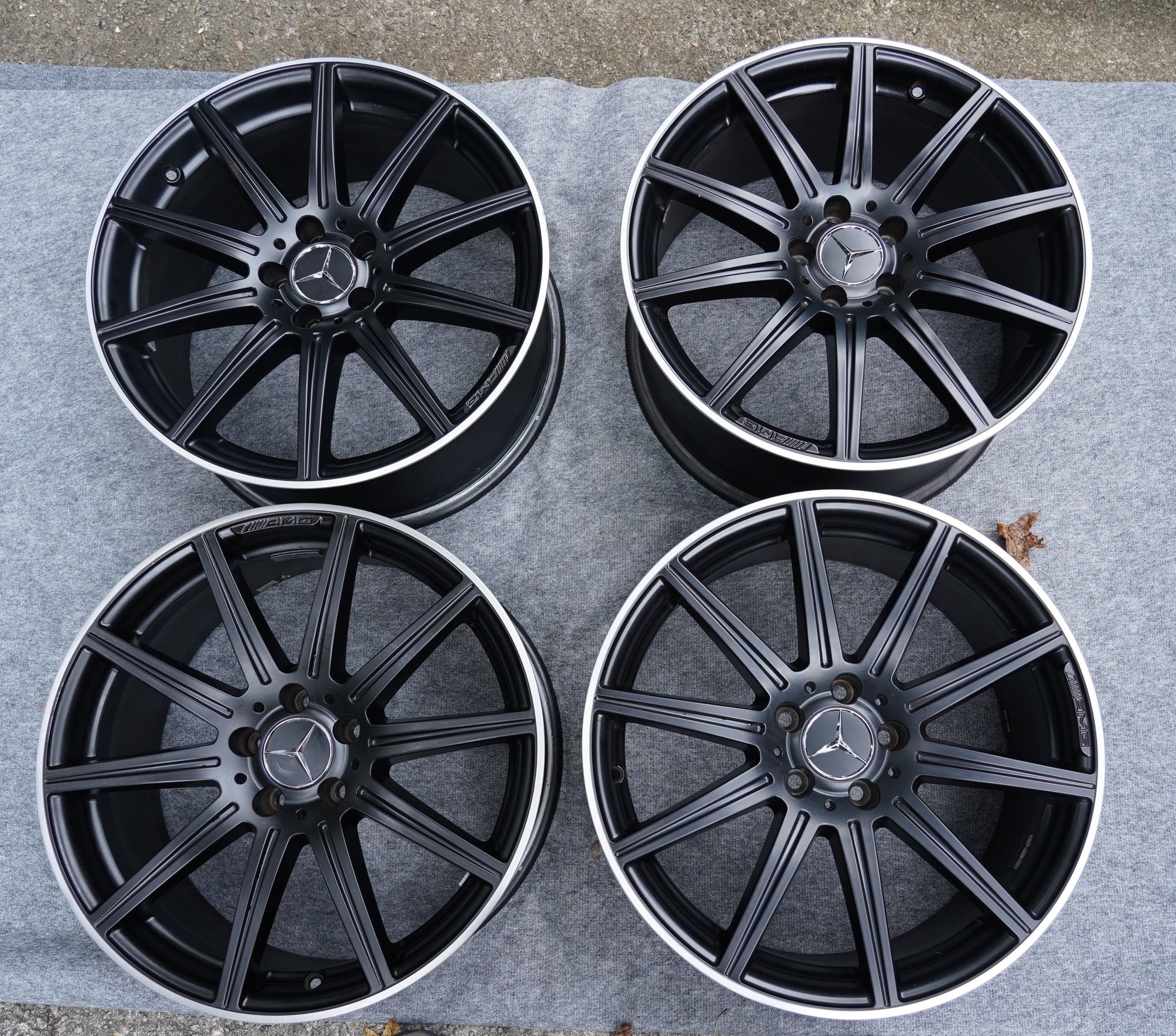 Wheels and Tires/Axles - E63S AMG 2014 WHEELS, SET OF 4 BLACK OEM 19" STAGGERED - Used - 2014 to 2016 Mercedes-Benz E63 AMG S - Atlanta, GA 30319, United States