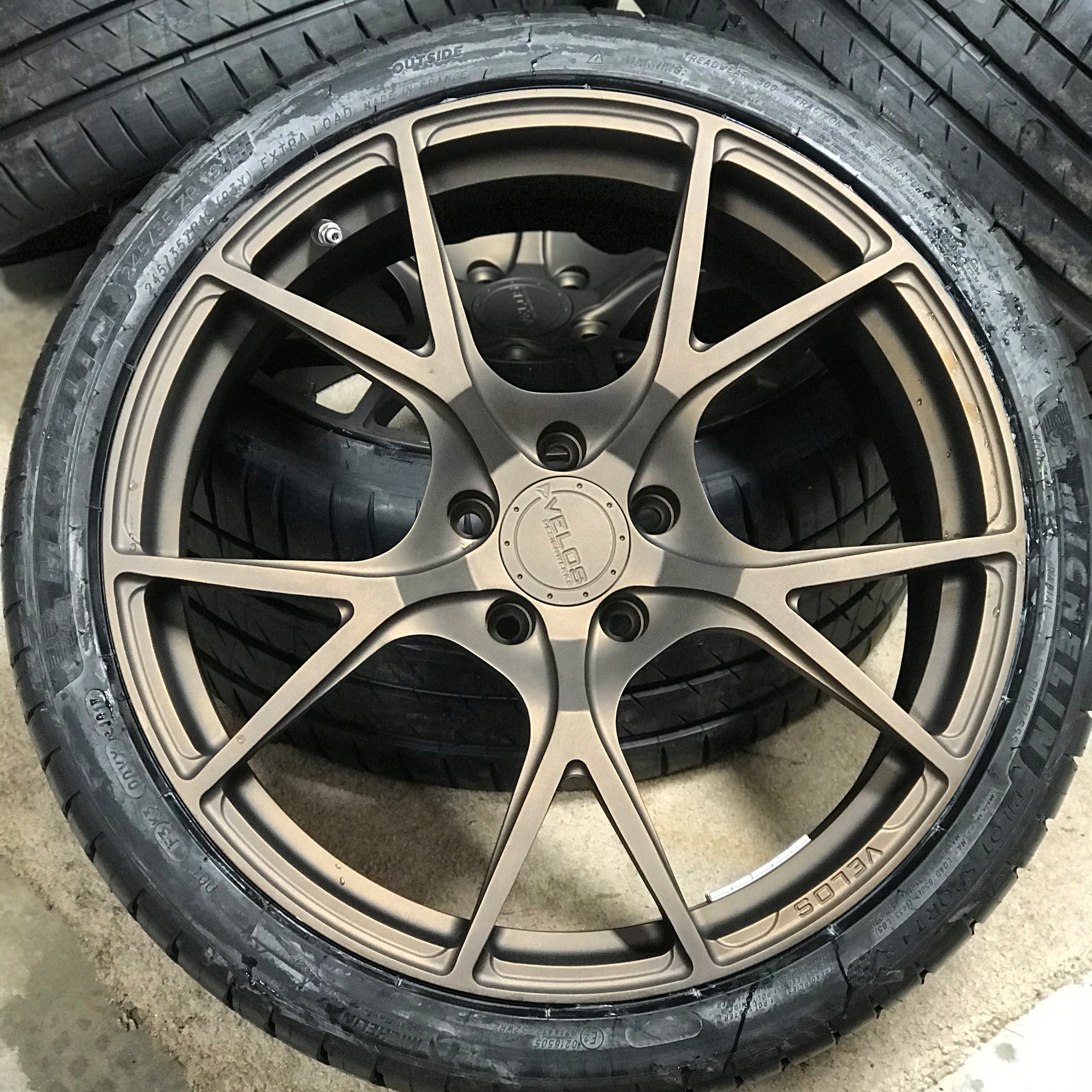 Wheels and Tires/Axles - 19" Velos S3 (Death Bronze) w/Michelin Pilot Sport 4s - Used - West Newbury, MA 01985, United States