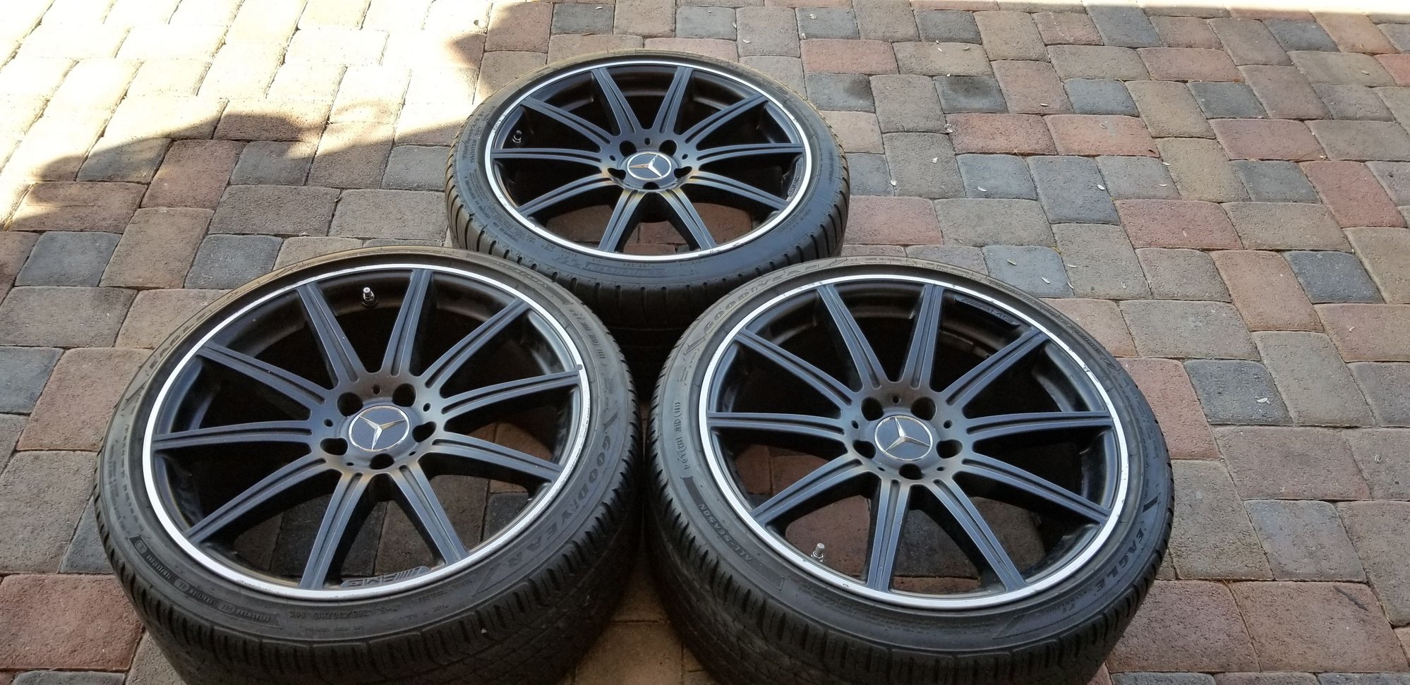 Wheels and Tires/Axles - (3) 19" CLS63 AMG BLACK WHEELS 1 FRONT 2 REARS OR BUY SINGLES - Used - Las Vegas, NV 89139, United States