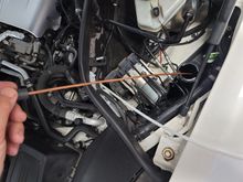 Inserting the copper tubing