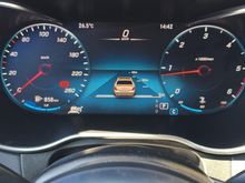 Radar vision of car in front in the cluster and to control speed
