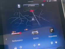 Showcase of "performance" app on head unit screen