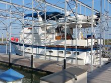 Boat after 160 Mph blew away the roof of the covered slip