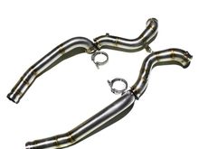 3.5inch neck catless downpipes - 304SS handcrafted in house, fully back purged TIG welds