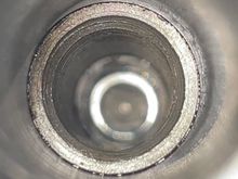 All 20 Time-Serts threads begin exactly where old threads began at 47mm deep . Altogether the hole is 85mm deep & originally had 38mm of thread starting 47mm from top of the block , but since they are 30mm the last 8mm of the hole & 6 threads of the bolt have no threaded section. 