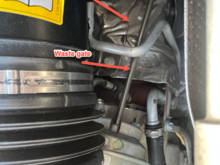 Left side of engine