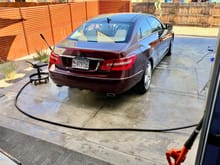 wife's 11 E350 Coupe. Designo Mystic Red Metallic. Lovely color IMHO^^