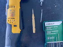 FWIW, save yourself a headache when drilling out bolts (or hardened steel) and use cobalt bits.  For anyone that doesn’t have much experience with this, cutting oil and low drill speed prevents burning up your bits.