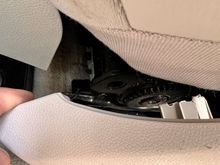 Showing how far loose this trim piece was on my seat. 