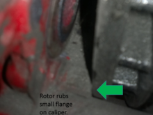 Pic3:  same as #2 on lower caliper area.