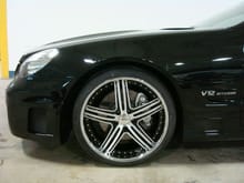 BRABUS Front Bumper and 20&quot; WALD M13F 3pc. custom built with black inlay, polished top surface, and chrome 2&quot; lip