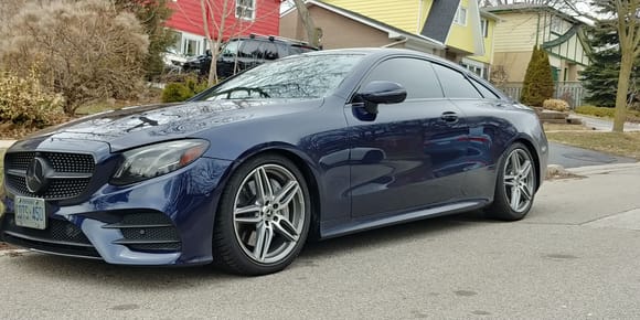 Lowered this on the eBay lowering module. Worked great. Currently sitting at - 39mm 
Too bad my winter tires are still on with terrible offset.
New rims this week! 
