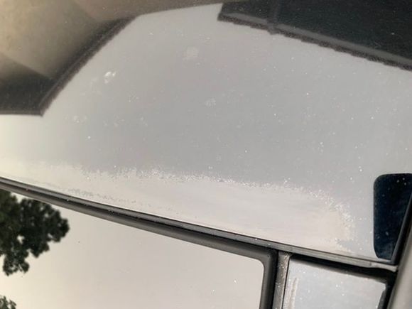 How about this.
Top Front glass/plastic panel in front of sunroof meets front windshield. Took to dealer says it’s normal for coating to come off from sun exposure?? Only 3 year old GLC dealer will replace under warranty but still Mercedes is getting cheap with there quality.
