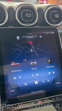 Showcase of "performance" app on head unit screen