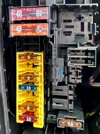 Actual fuse panel. 