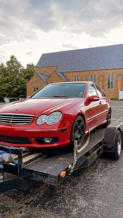 I may consider selling my Mars red black interior C55. 112k miles clean title. Columbus Ohio