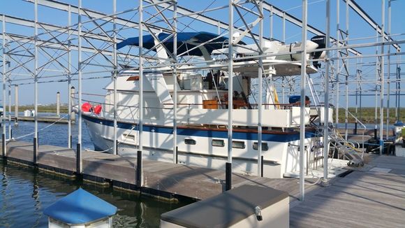 Boat after 160 Mph blew away the roof of the covered slip