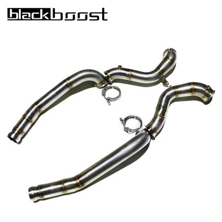 3.5inch neck catless downpipes - 304SS handcrafted in house, fully back purged TIG welds