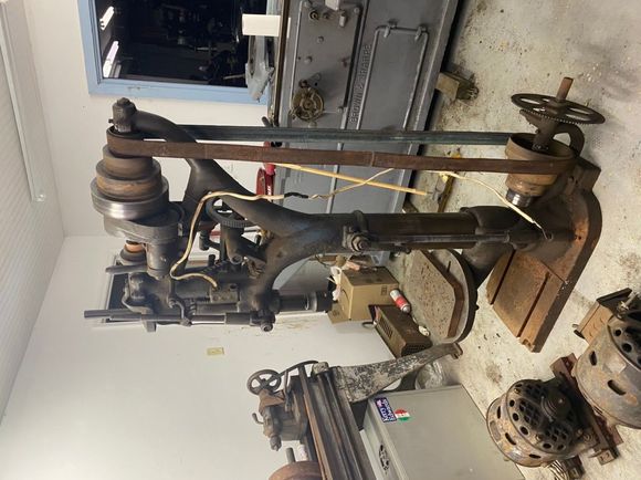 Cannedy drill press with the worlds first boring head. 