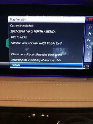 This is what came on my 2018 S560. Is There a different version for the 2018. I can’t imagine the brand new 2018 is that many versions behind your update. 